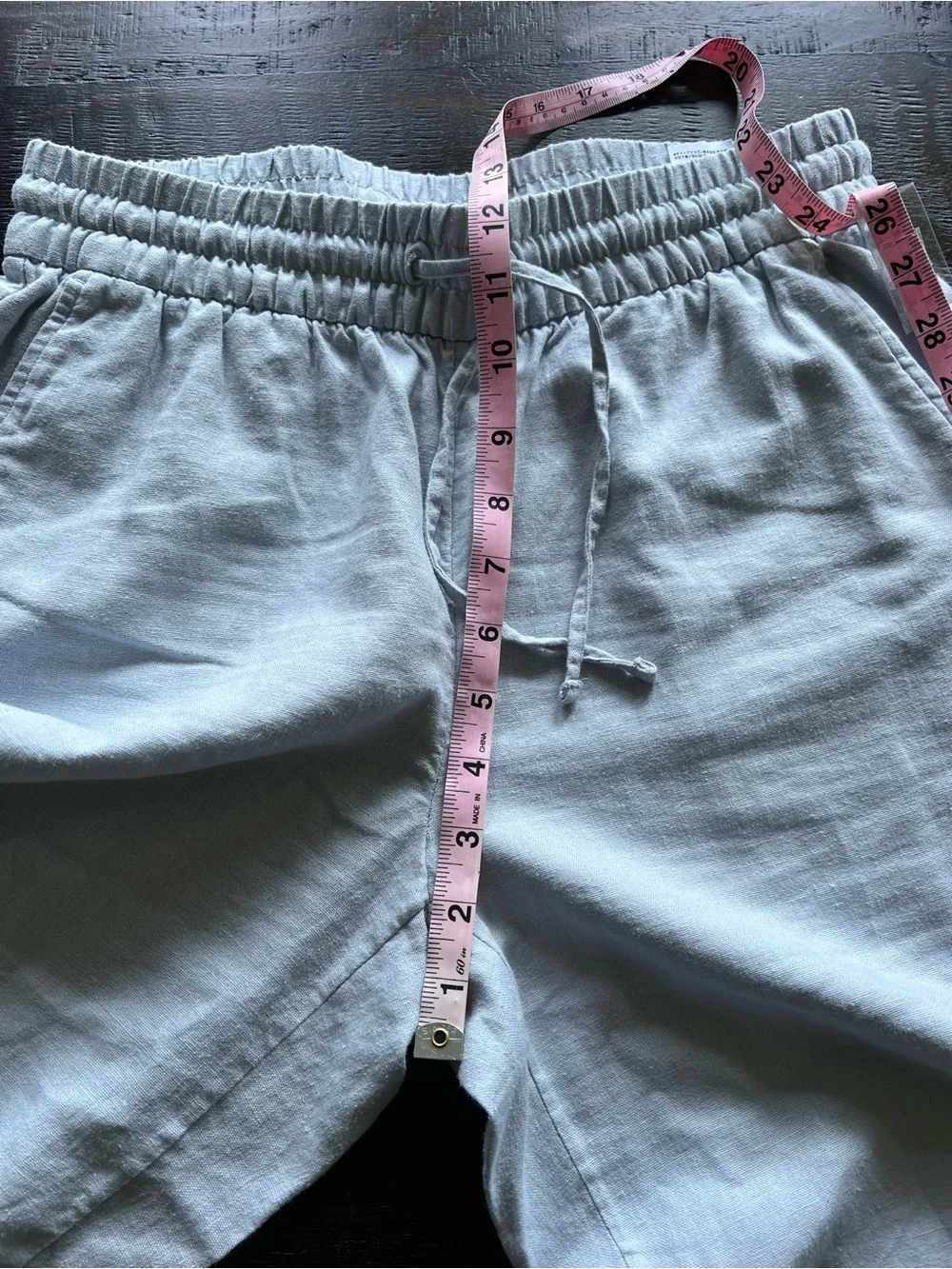 Banana Republic Linen Blend Wide Leg Crop Pant Causal Pull On Relaxed Comfort